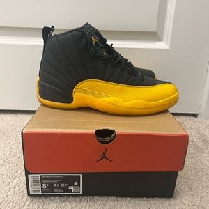 Jordan 12 Black University Gold Black